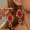 Earrings Floral Shaped Earrings Crystal Modern Style Earrings High-end Design Earrings  Bride