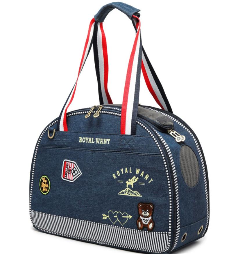 Luxury Pet Carrier Handbag Breathable Portable Travel Bag for Puppy Cat Fashion Dog One-Shoulder Pet Handbag