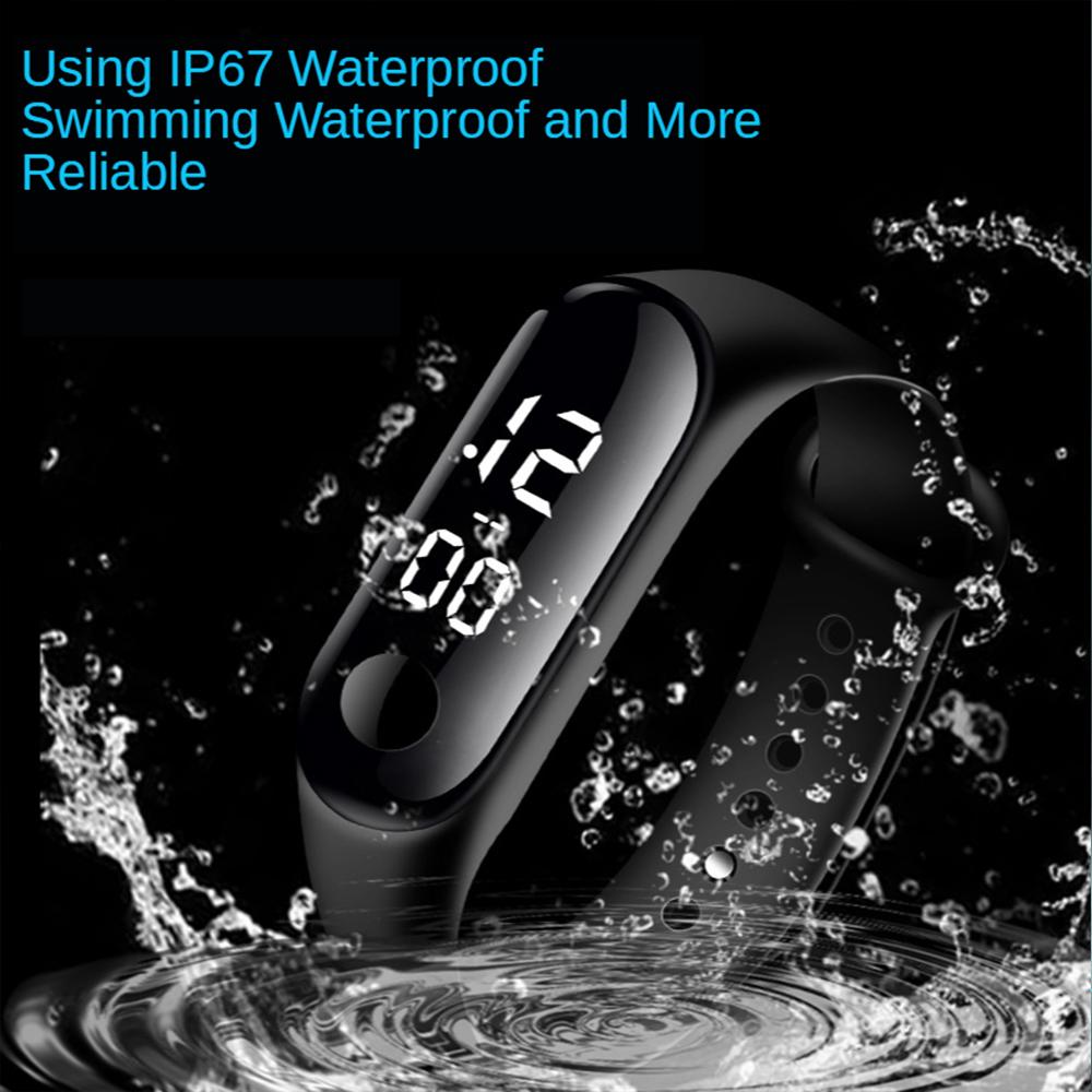 Sports LED Digital Wrist Watch Casaul Digital Wristwatch with Soft Adjustable Strap for Children Students