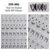 Ribbon Bowknot Nail Art Sticker Versatile Polka Dot Four-Star Diy Self-Adhesive Slider Decals Accessories For Women Girls