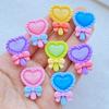 10Pcs New Cute Bow Shaped Heart-shaped Lollipop Flat Back Resin Cabochons Scrapbooking DIY Jewelry Craft Decoration Access