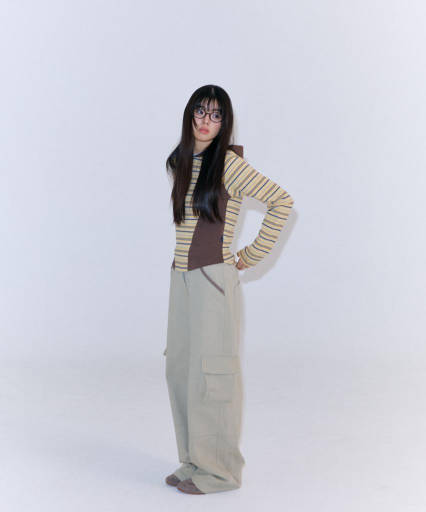 Peulleoti Utility Cargo Pants (Beige)