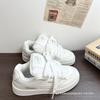 Platform White Shoes Women's Tide Versatile Sports and Leisure Bread Shoes 2 Spring New Board Shoes