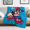 BoyFriend FNF Detailed Version Throw Blanket Travel Size Cozy Blanket for Plane Train