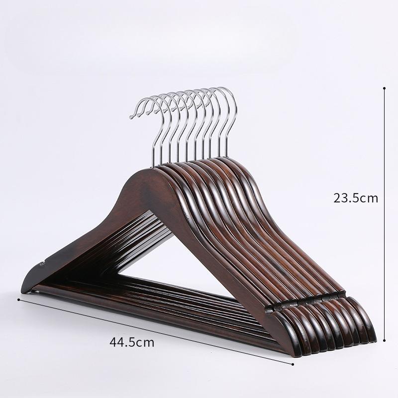 

5PCS Clothes Hanger Solid Wood Seamless – Durable, Non-Slip Wooden Hangers for Wardrobe Organization 5pcs кофейный
