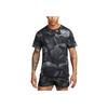 Nike Dri-FIT Miler Slim Fit Camo Quick-Dry Comfortable Crew Neck Short Sleeve T-Shirt Men Tops Black FD4053-010
