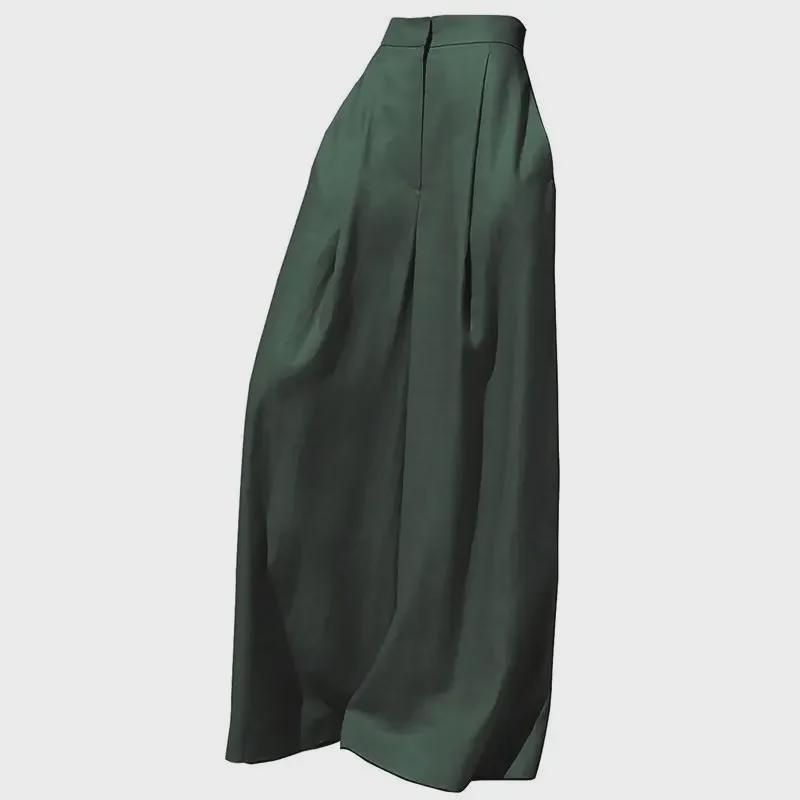 High Waist Drapey Leggings: Trendy Autumn/Winter Wide-Leg Trousers for Women