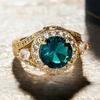 Classic Copper Alloy Zircon Ring Ladies Jewelry Wedding Promise Party Gift