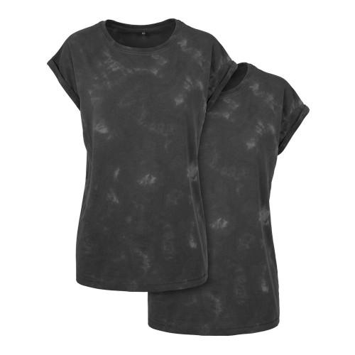 

Build Your Brand Womens/Ladies Batik Dye Extended Shoulder T-Shirt XS