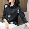 Donna Stile Primavera Autunno Camicette Camicie Lady Casual Manica Lunga Collo a Revers Stampate a Fiori Bluse Top