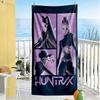 Colorful K-pop Demon Girl Beach Towel Super Soft & Absorbent Comfortable Lightweight Portable for Swimming,Beach,Camping, Travel, Beach Accessories,Gy