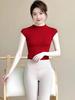 Shuangxi Women's Red Yoga Top: Stunning Autumn/Winter Pilates Fitness Wear, New Year Sports Vest
