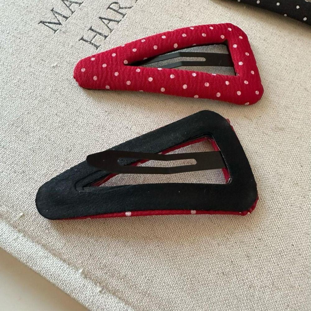 Fabric Polka Dot Hair Clips Triangular Broken Clips Cute BB Clips