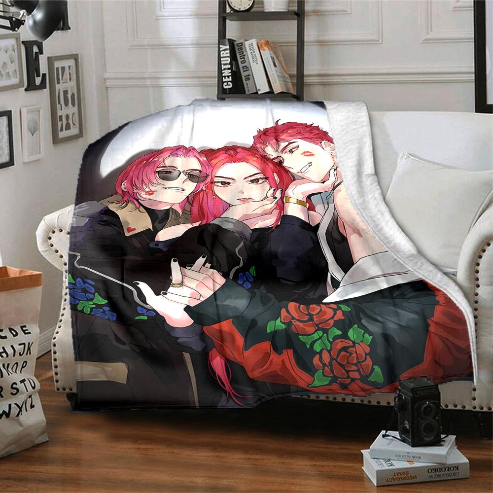 1pc KPop Demon Hunters MIRA3 Blanket, Gift, for Men and Women, Soft Blanket, Good for Sofa Bed Couch Travel, Lightweight Flannel Blanket