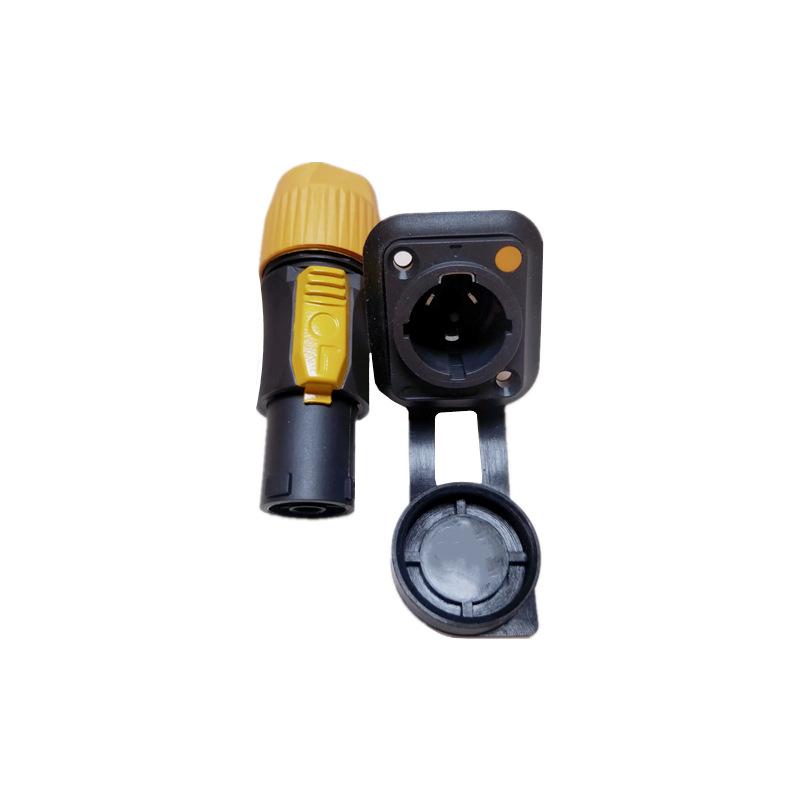3P Stage Lighting Beam Light with Aviation Plug, LED Display, and XLR Waterproof Male/Female Socket.