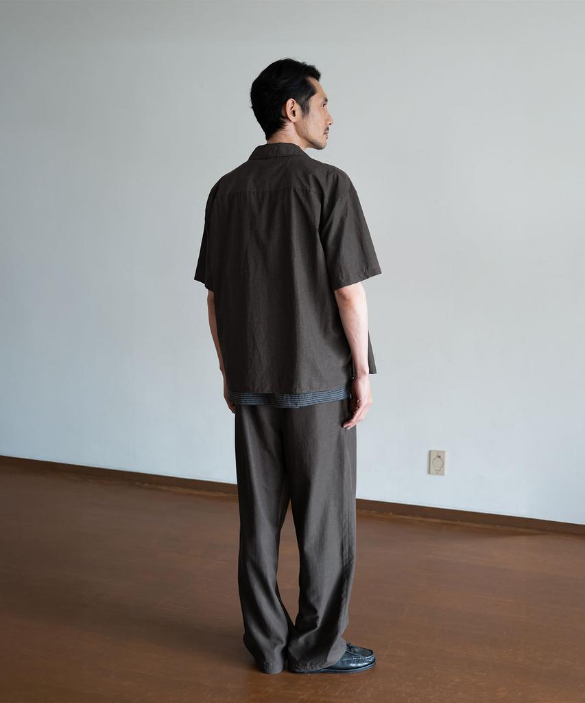 BLANKROOM Lead Half Shirt_Brown