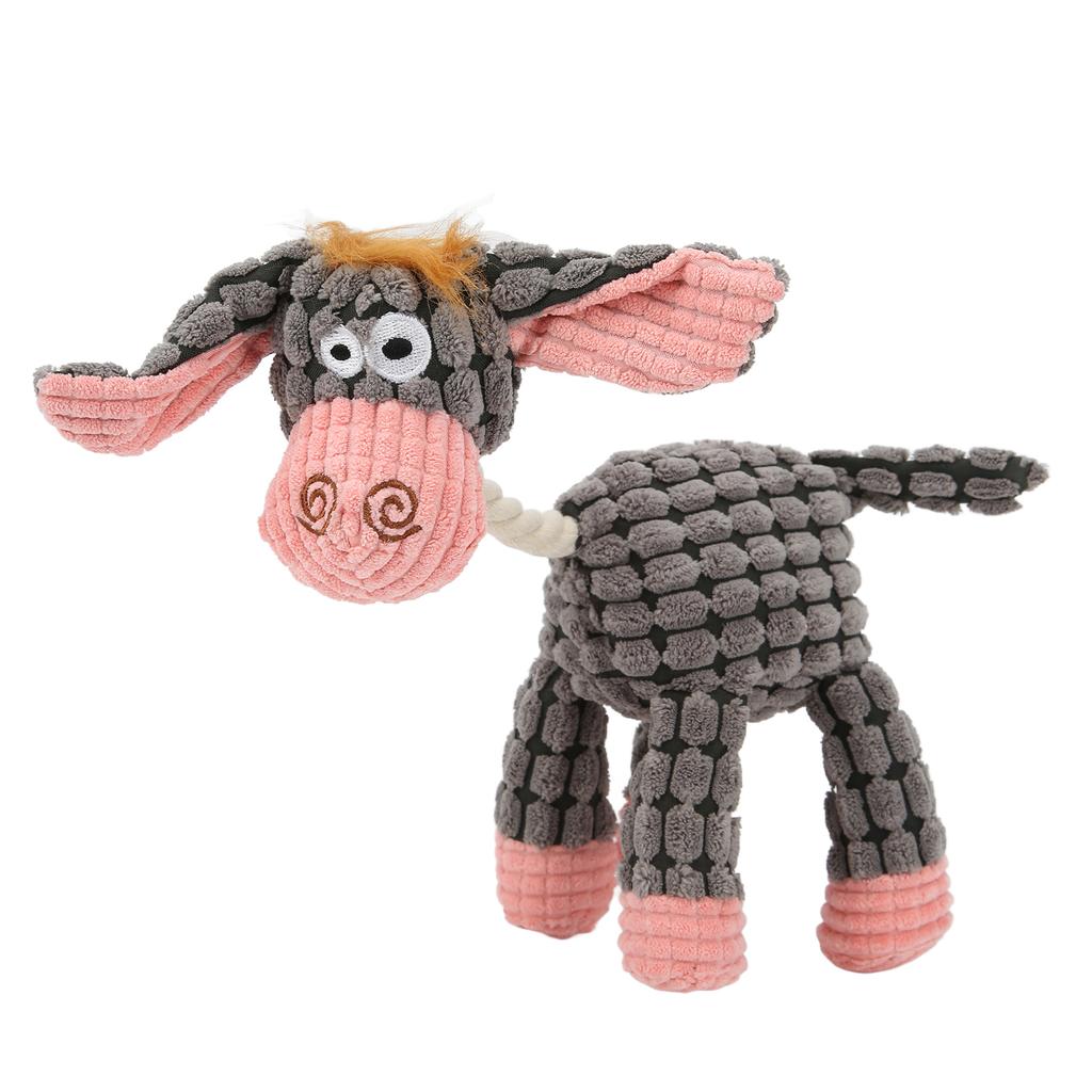 Jucărie interactivă pentru animale de companie, jucărie de pluș pentru câini de talie mică, medie, mare, gri