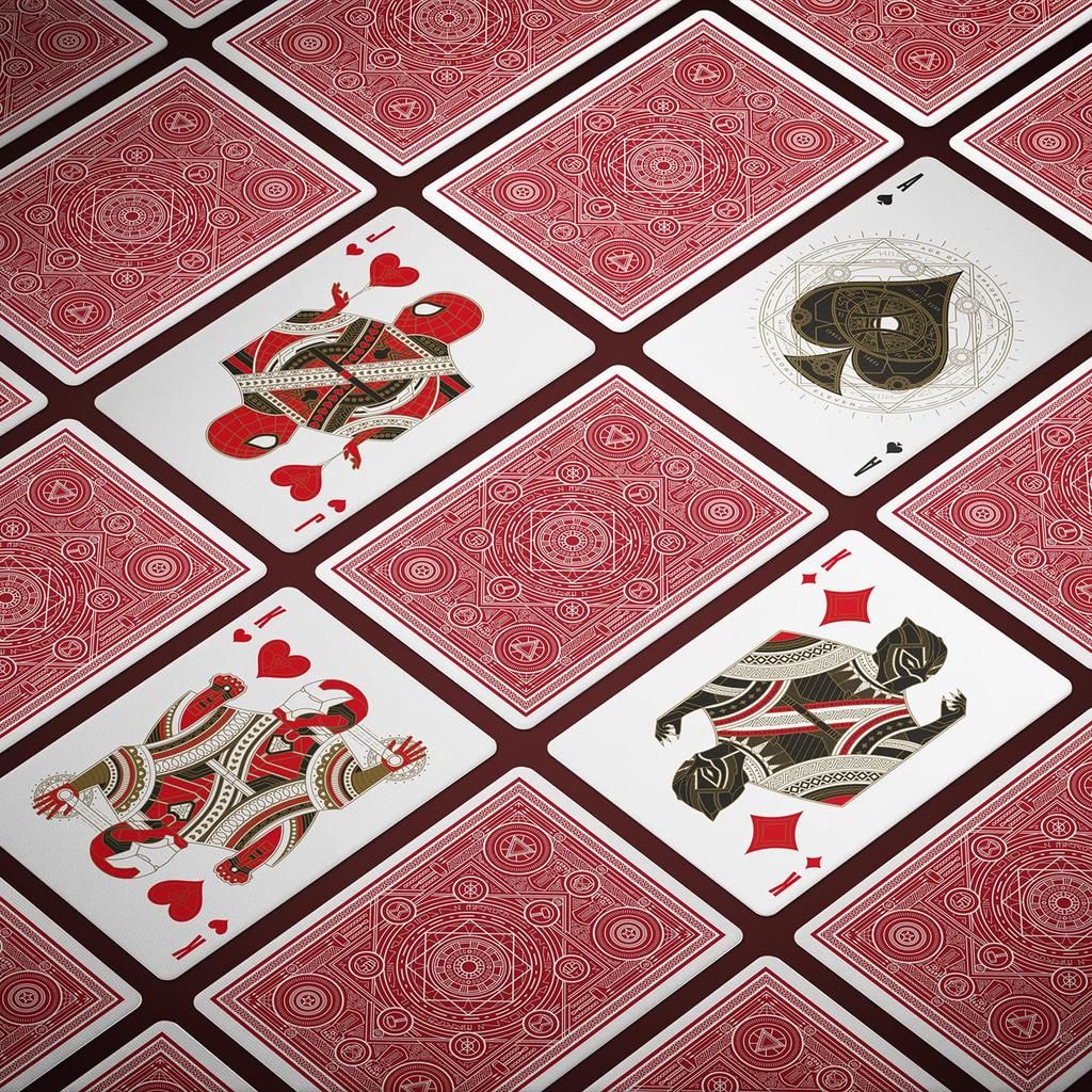 Avengers Infinity Saga Red Playing Cards