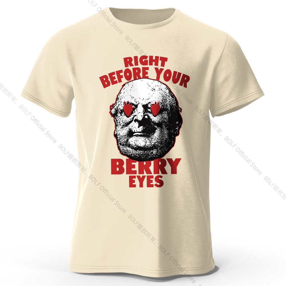 Herr T-shirt med tryck 'Men's Right Before Your Berry Eyes' 100% Bomull Oversize Frukt Ordvits Grafiska T-shirts för Kvinnor Sommartoppar Streetwear