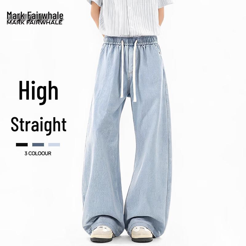 Mark Fairwhale Men's Korean Style Straight-Leg Jeans