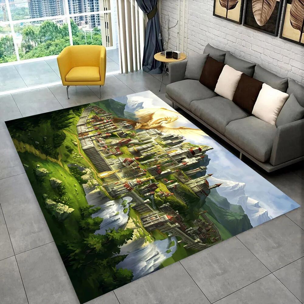 Heroes of Might and Magic Retro Game Area Rug,Carpet for Home Living Room Bedroom Sofa Doormat Decor,kid play Non-slip Floor Mat