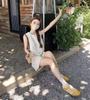 2026 Women's Casual Suit: Loose Vest Top & High-Waist Wide-Leg Shorts Two-Piece Set for Summer
