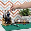 Wooden Paint Brush Holder Desktop Organizer 14 Holes Art Supplies Artist Rack for