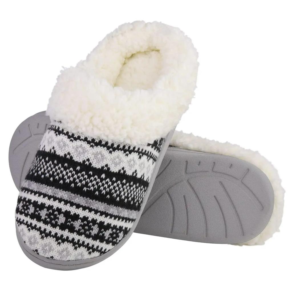 Fashion Litfun Women Winter Fur Slippers Men Warm Cozy Plush Fluffy Home Cotton Shoes Plush Antiskid Slippers Indoor Furry Slippers