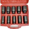 elfoLiz Hex Impact Socket, Deep Socket, Hub Lock Nut, 19mm (3/4 Inch) Drive, Set of 10, with Storage Case, Tool, Automotive Maintenance