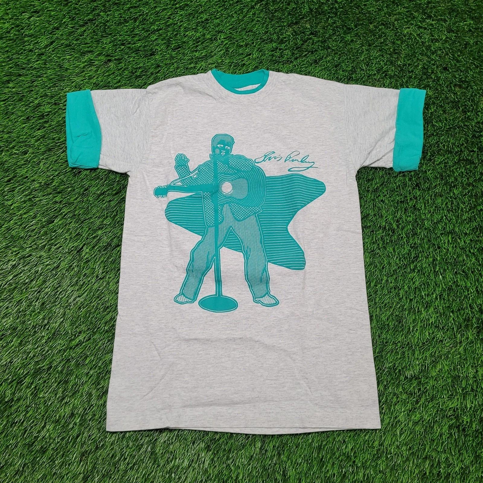 VTG 80s Elvis Presley T-Shirt Womens Small Single Stitch USA Made Ringer Tee 4XL