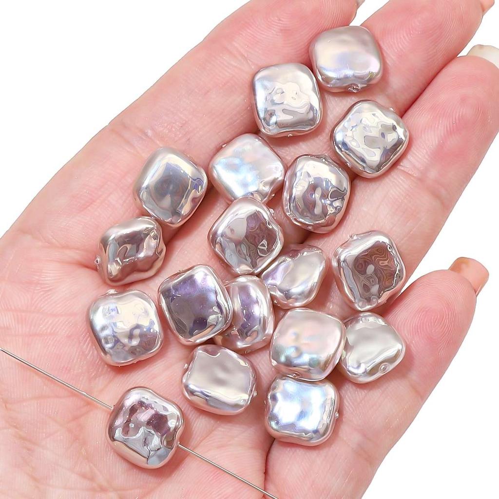 Baroque Style ABS Pearl Beads Heart Butterfly Pendant for DIY Jewelry 2pcs/Bag