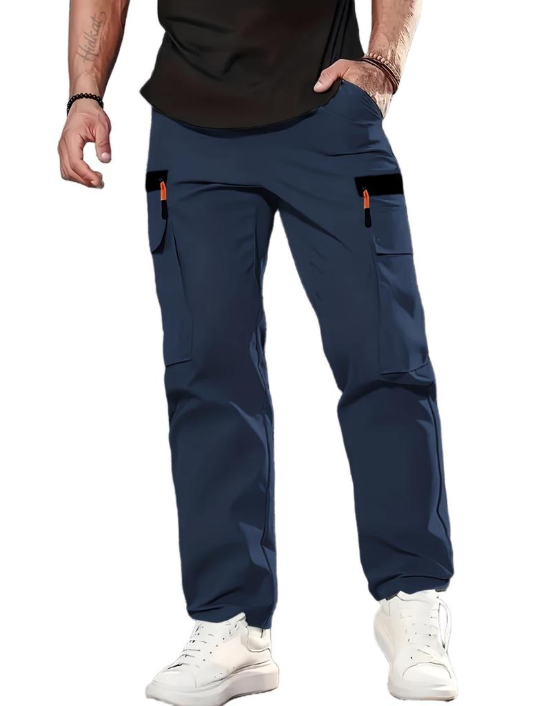 Men's Straight Leg Multi-pocket Casual Workwear Pants - Versatile & Loose Fit