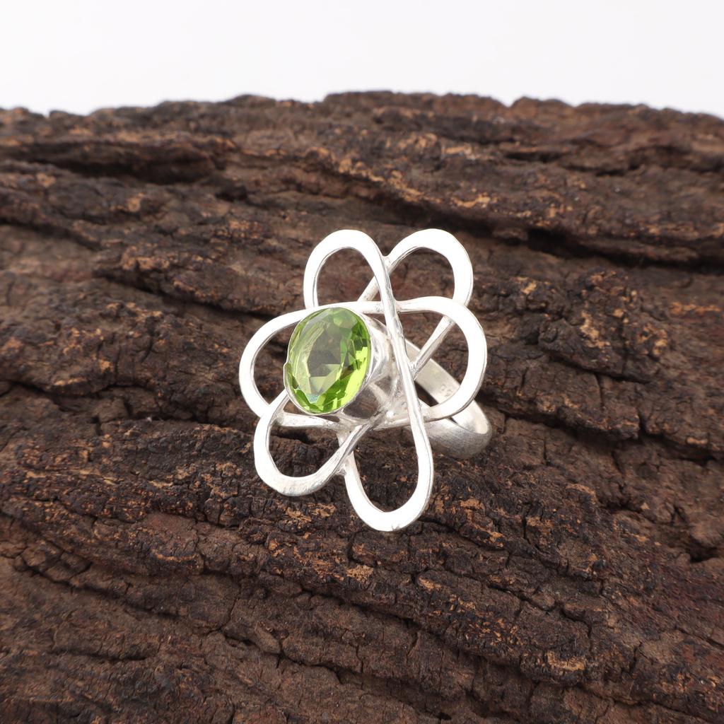 Wonderful Peridot Gemstone Jewelry, 925 Sterling Silver Ring, Handmade Jewelry, Peridot Designer Ring For Thanksgiving Gift
