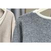Fashion Versatile Fake Two Piece Knit Plus Size Long Sleeve Sweater For Women