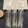 Individually Wrapped Long Handle Disposable Spoons for Grass Jelly and Milk Tea
