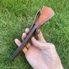 22,5 cm Messerhalter mit fester Klinge, Scheide aus hochwertigem Rindsleder, universelle Messerabdeckung, Zubehör für Jagdmesserholster