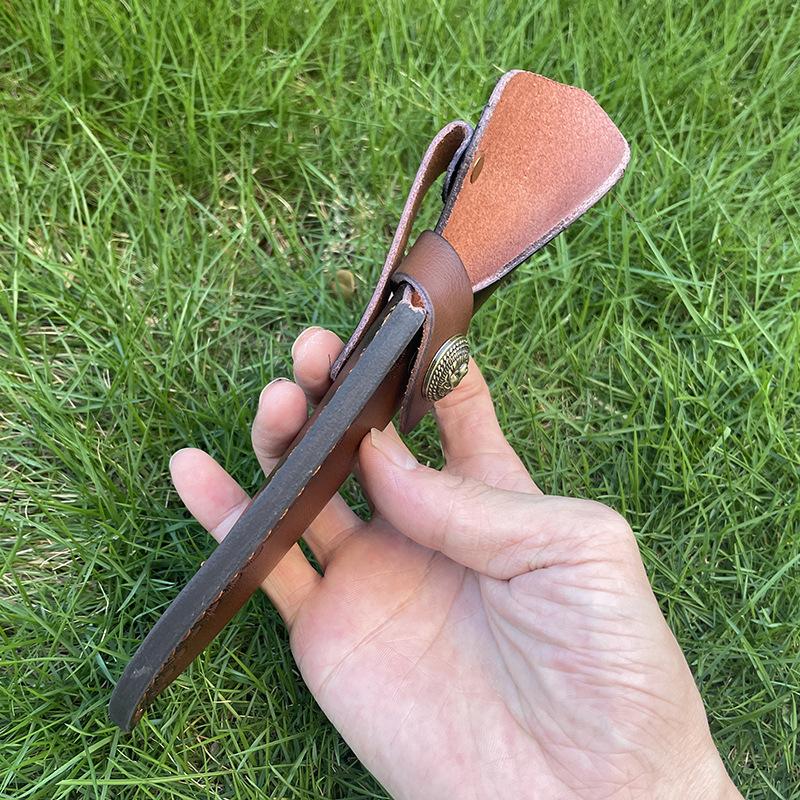 22,5 cm Messerhalter mit fester Klinge, Scheide aus hochwertigem Rindsleder, universelle Messerabdeckung, Zubehör für Jagdmesserholster