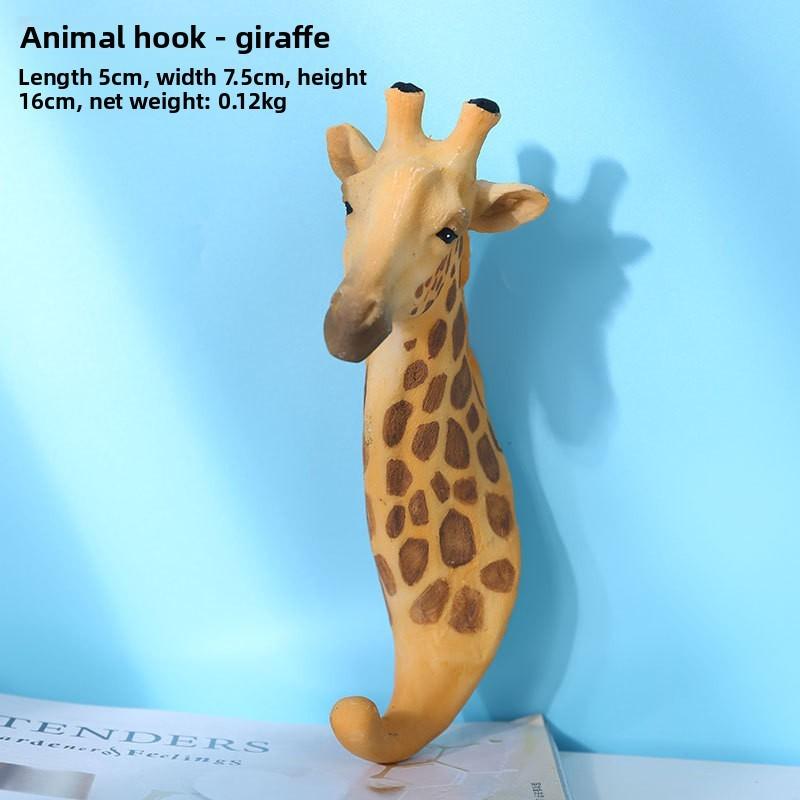 Gancio da Parete Retro con Design di Elefante, Zebra e Giraffa per Arredamento Casa e Organizzazione a Parete