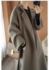 Women's Plus Size Long Double-Sided Wool Coat - Autumn/Winter 2025 Collection