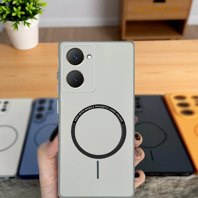 

For Vivo Y28S Case Vivo Y03 Y03T Y18 i e Y18s Phone Case vivo IQOO Z9 lite T3 lite Cover Color magnetic hard Silicone back cover vivo Y28s
