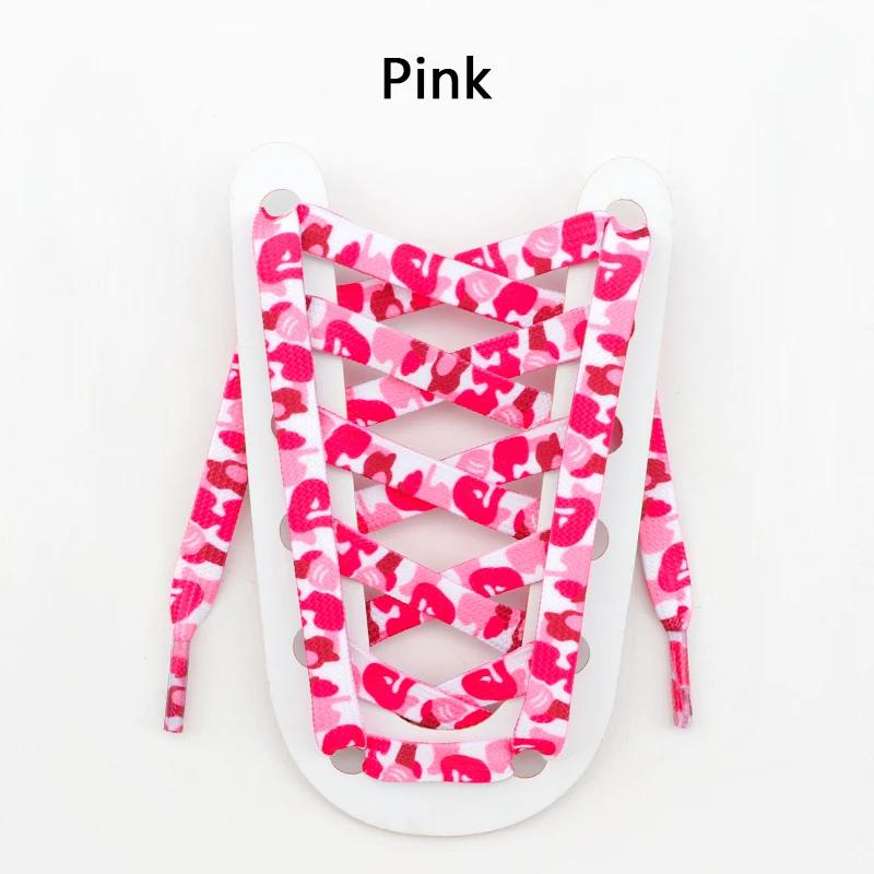 Flat Shoelaces For Sneakers Colorful Shoe Laces Camouflage Print Boot Men and Women Leisure Shoes Lace Shoestring