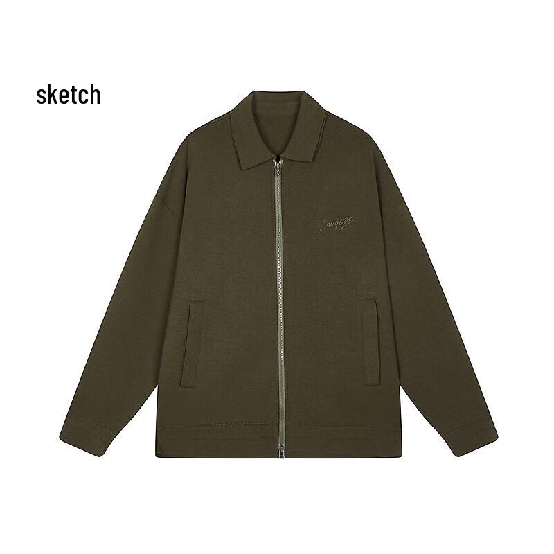 

CROQUIS Мужской свитшот на осень 2025 года свободного кроя с лацканами и открытой передней частью M