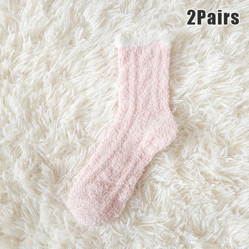 

2 Pairs Women S Winter Warm Socks -Fuzzy Thick Thermal Fluffy,Soft Cute Home Slipper Socks,Fashion Sleeping Socks For Daily Wear