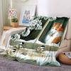Cat Chickadees Winter Blanket Soft Throw Blanket For Home Bedroom Bed Sofa Travel Office Solid Christmas Blanket