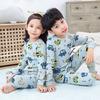 100% Cotton Children's Pajamas Astronaut Pajamas for Teens 4 6 8 12Years Winter Boys Clothes Long Sleeve Baby Girl Clothing Sets