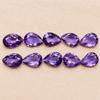 10Pcs 8x12mm Pear Brazilian Amethyst Faceted Loose Gemstones for Jewelry Making