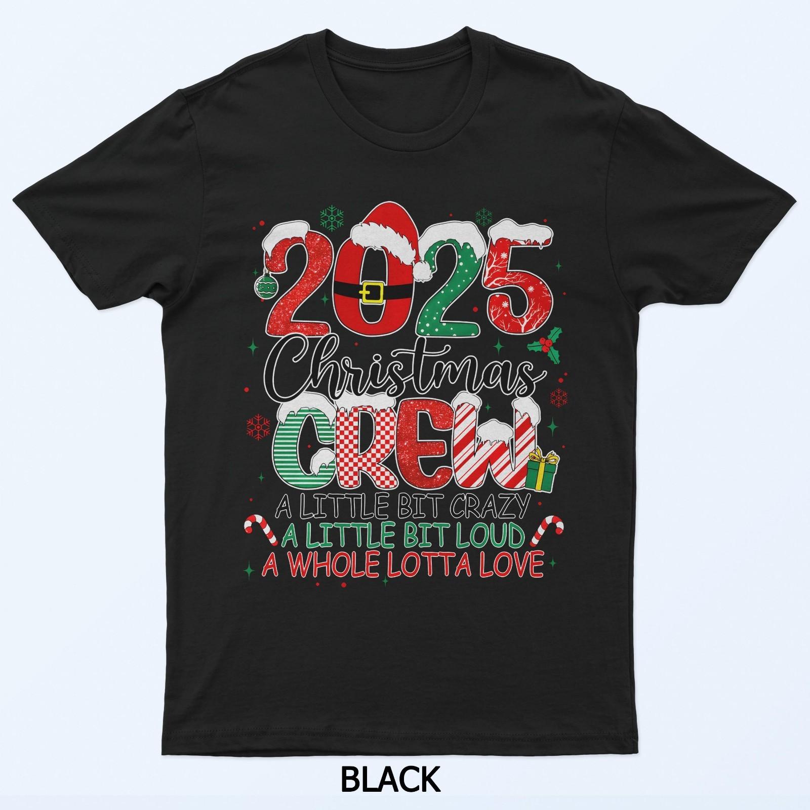 2026 Christmas Crew Matching Family Christmas Squad Holiday T-Shirt S