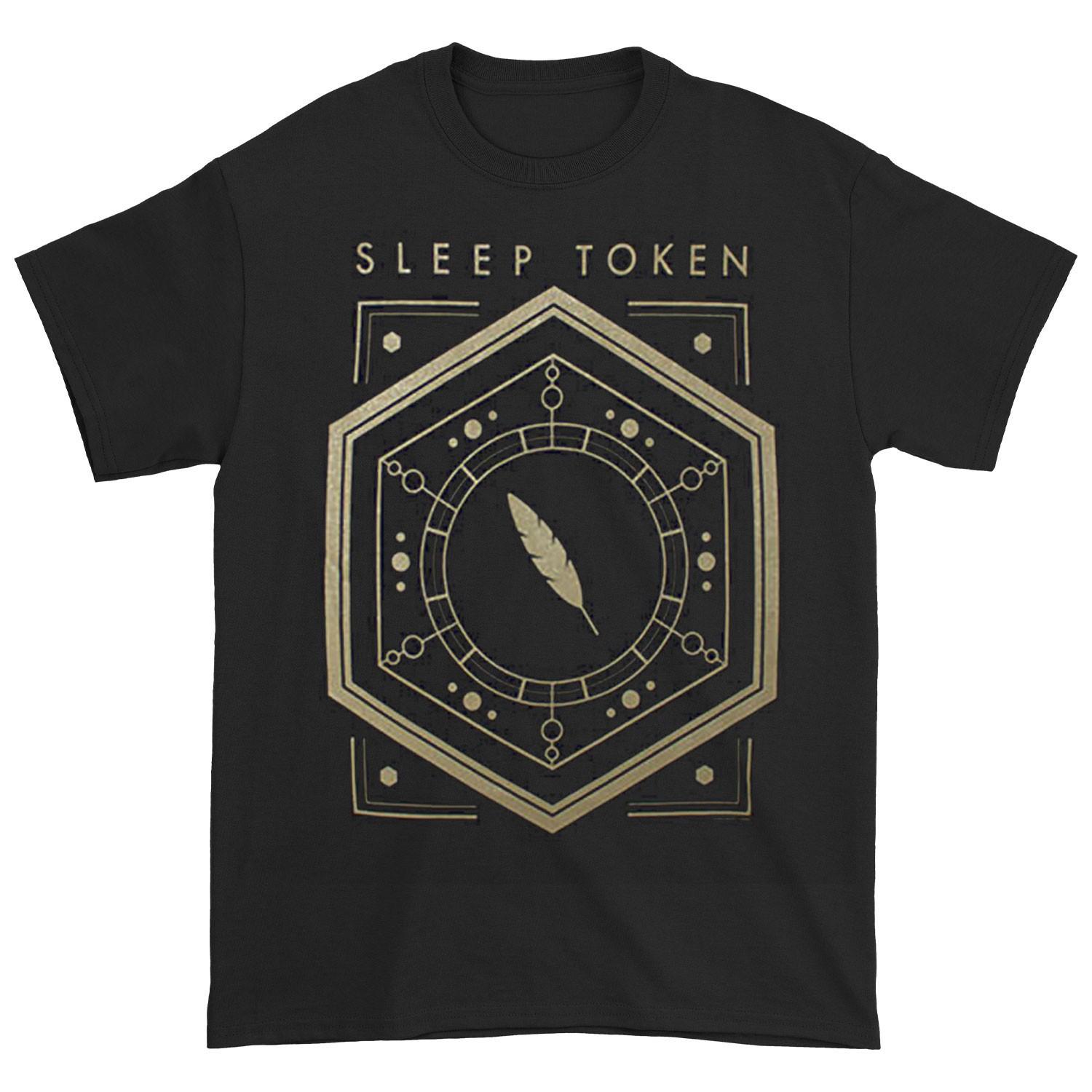 Men s Sleep Token Emergence Feathered Host T-shirt Large Black L