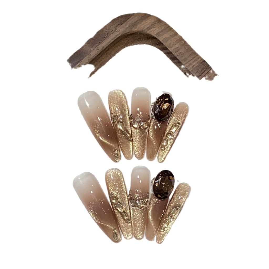 Maillard's Ice-bright Flashing Golden Streamer Cat's Eyes Small Diamond Meila Caramel Wearable Armor