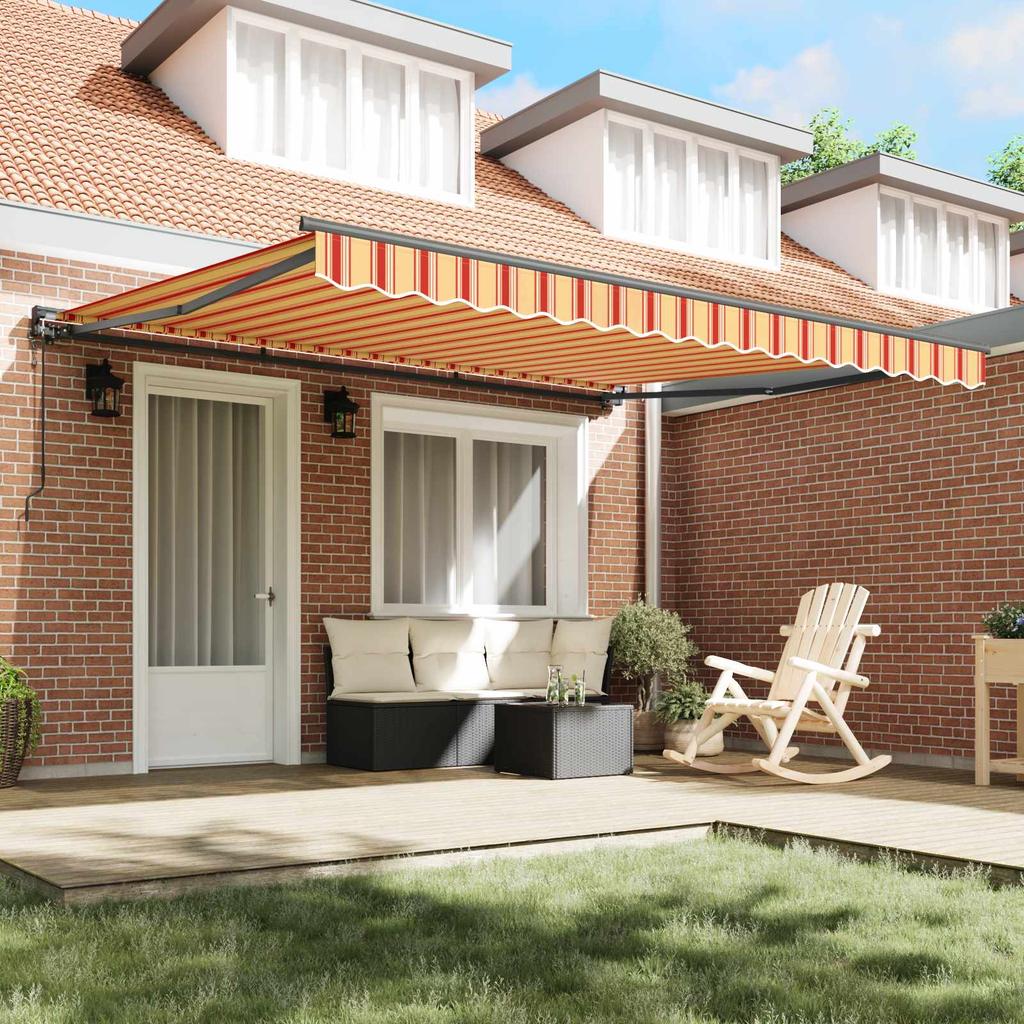 Retractable Awning Frame Multicolored 400 X 300 Cm
